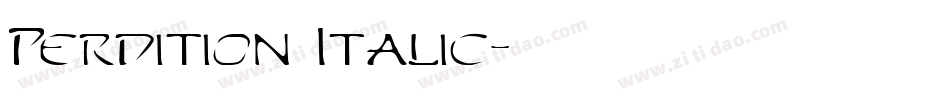 Perdition Italic字体转换